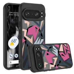 Magnetic Matte Geometry Pattern Phone Case with Magsafe Wireless Charging Compatibility for Google Pixel 8 Pro (A815)