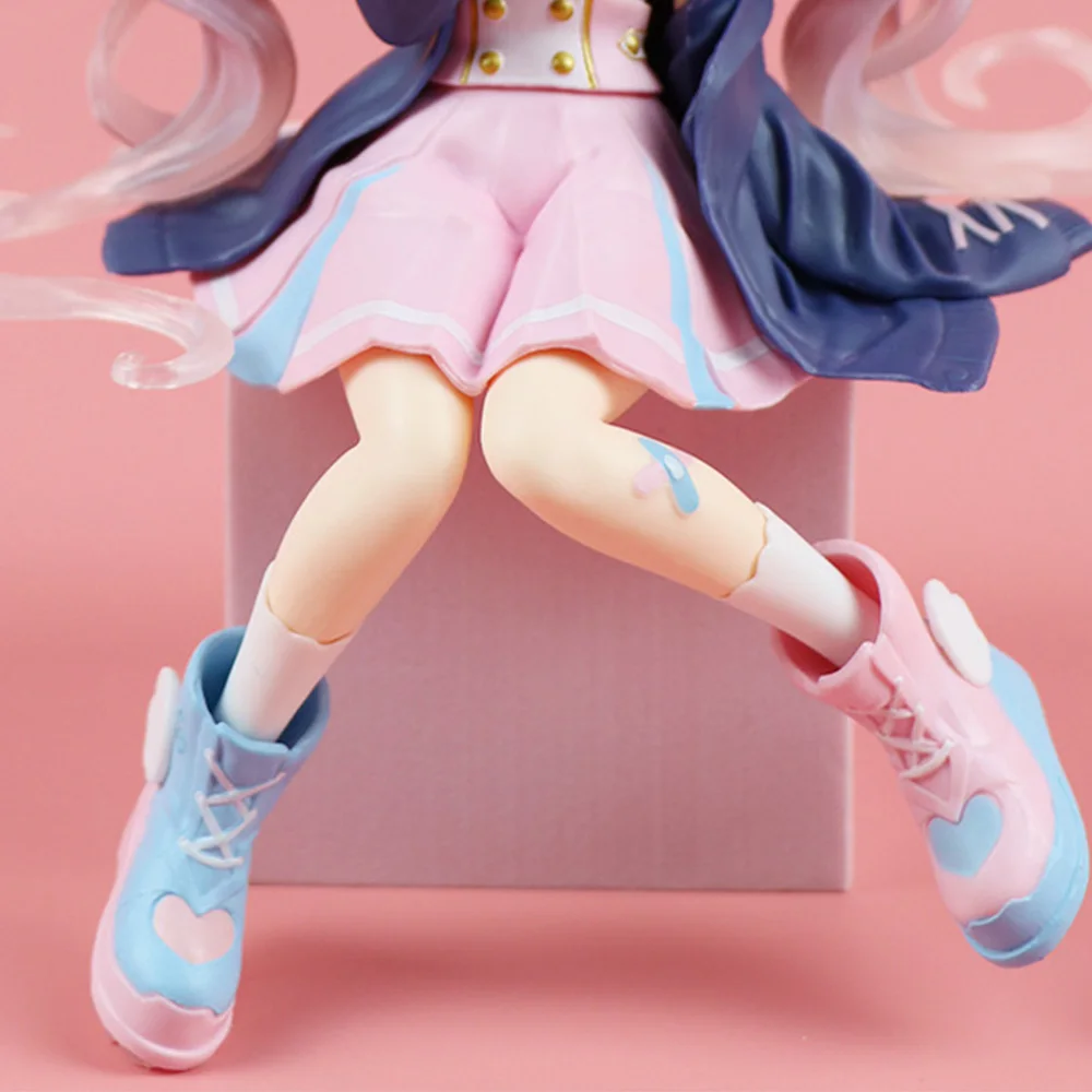 Hatsune Miku Sakura Pink Anime Figure - Sitting Pose PVC Collector's Item & Decorative Gift