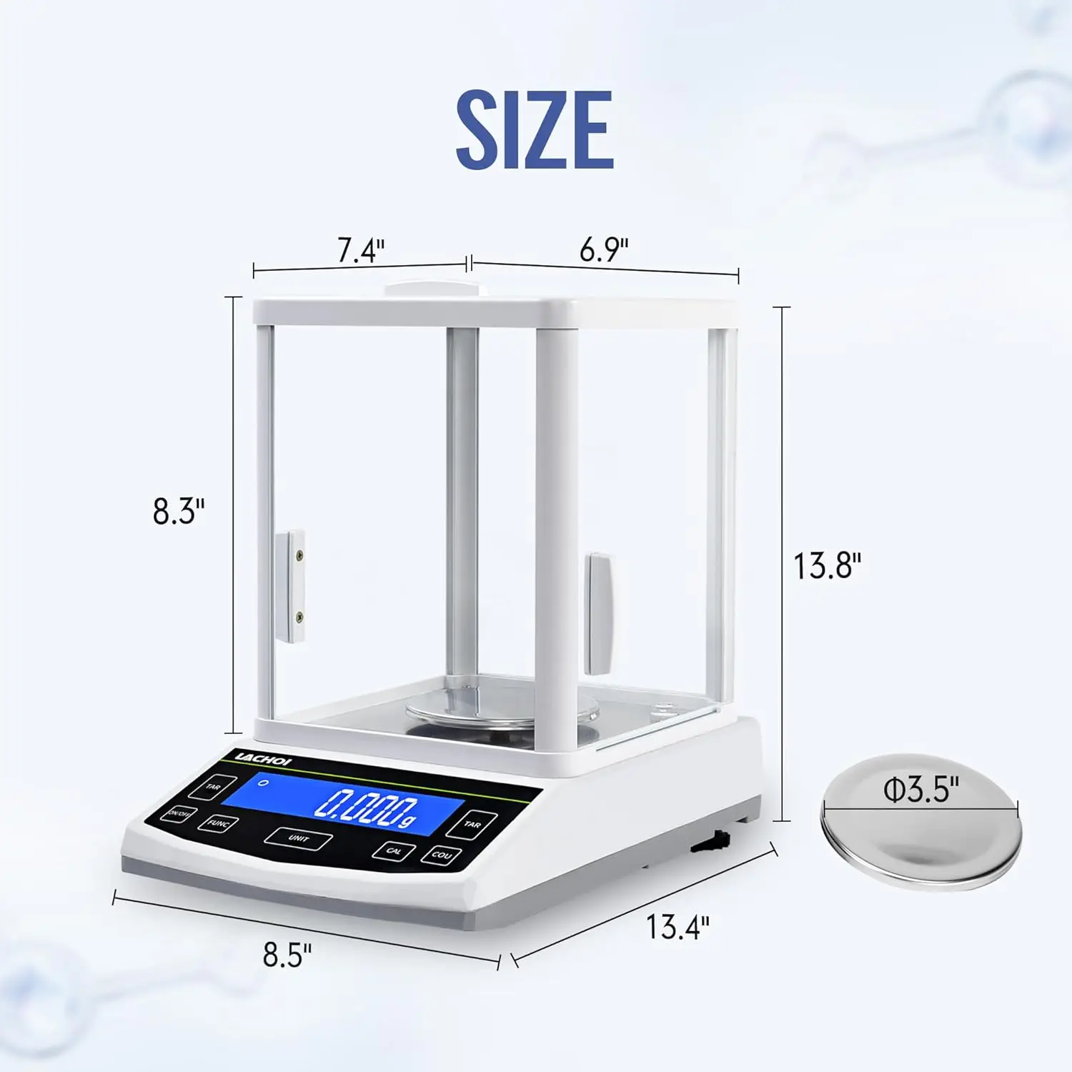 High Precision 500g Analytical Balance with 0.001g Accuracy, Windshield Protection, and RS232 Interface for Laboratory Use