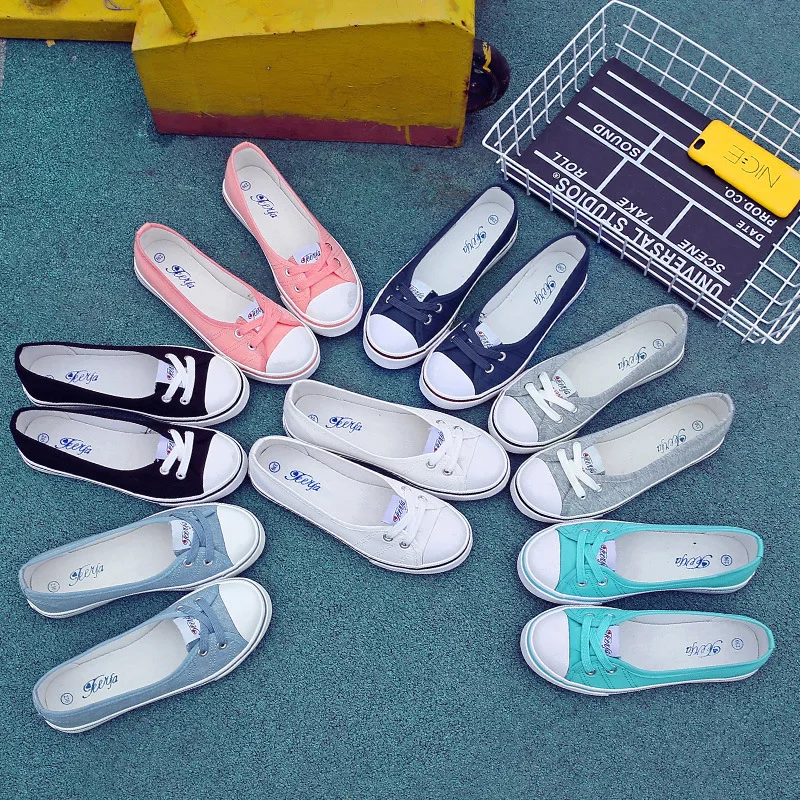 

Fashion Women's Casual Fashion New Soft Bottom White Shoes Solid Color Shallow Shoes Canvas Shoes Gilrs Sneakers Generation