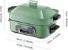 3-in-1 Electric Hot Pot, Multi-use Shabu Shabu Pot with Grill Pan & Steamer, UL Listed, Non-stick Ceramic Oil Coating, 4.5L 6