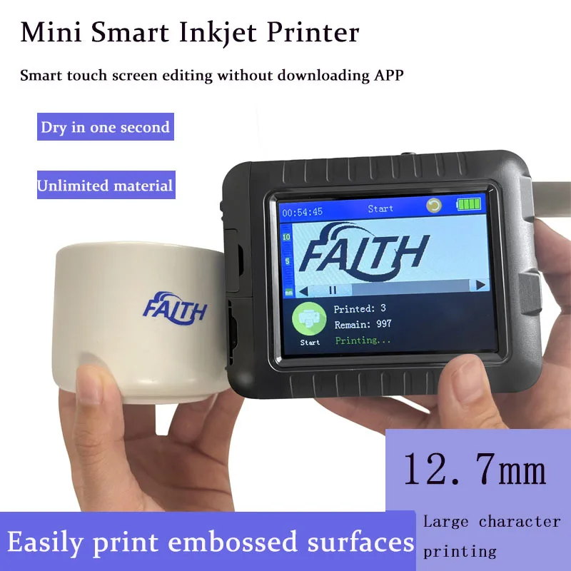 Nova Impressora Portátil Pequena Máquina de Codificação Mini Impressora a Jato de Tinta Logotipo de Impressão Multi-idioma Impressoras a Jato de Tinta de Secagem Rápida