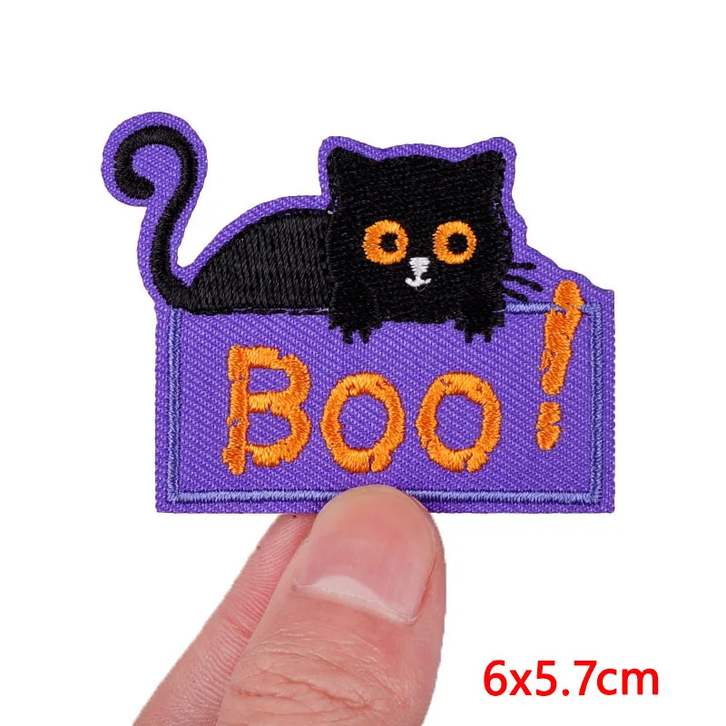 Toppa Ricamata A Forma Di Gatto Nero, Da Applicare Con Ferro Da Stiro, Stile Punk, Per Giacche, Gilet, Jeans, Zaini, Accessori Di Abbigliamento, Emblema A Forma Di Gatto (C