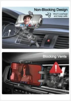 Car Vent Phone Mount, [Never Blocking Vent, Enjoy The Comfort of The A/C] Hands-Free Universal Extension Clip Air Phone Holder - Image 3