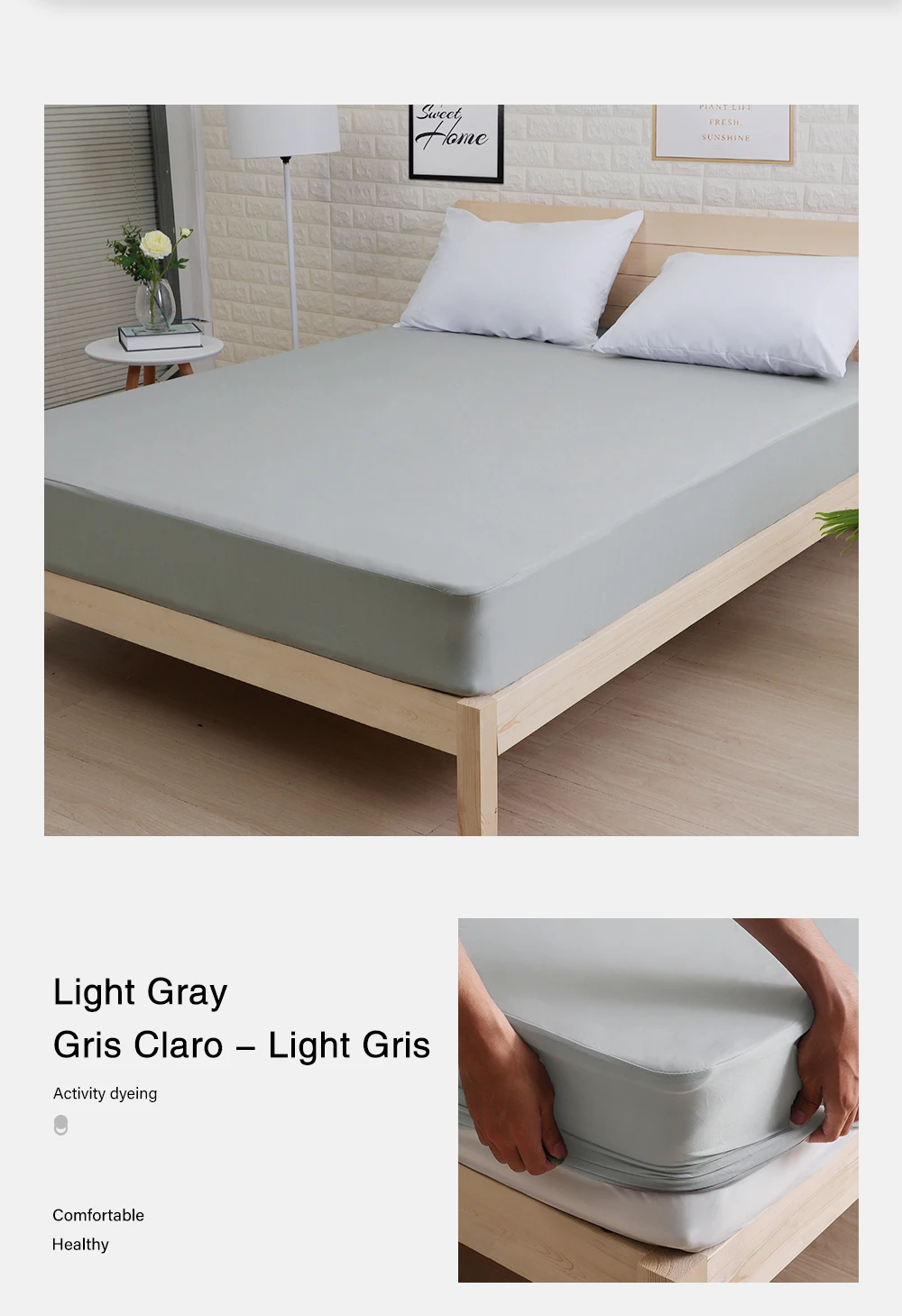 Description Picture 6 of itemGrade-A Waterproof Mattress Protector Cover Or Pillowcase Fitted Sheet Breathable Deep Pocket Brushed Fabric Bed Smooth Pad Set