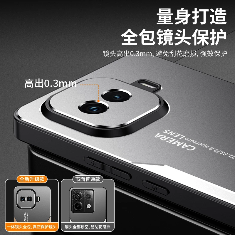 Luxury Metal Matte Camera Protection Hard Acrylic Case - Anti-fall Cover