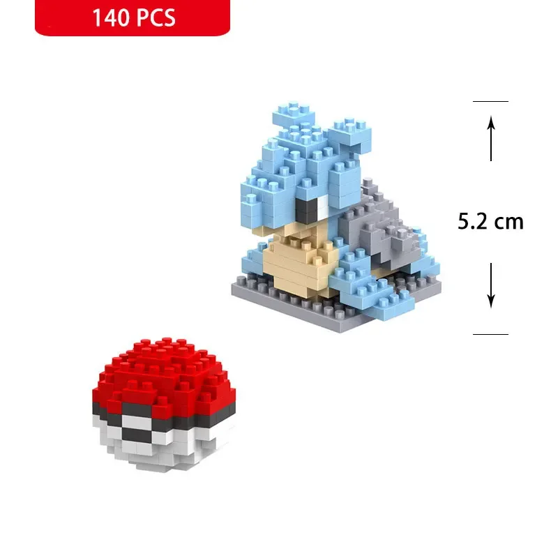 thumbnail image 1 of 66 piezas de Pokémon, bloques de construcción pequeños, dibujos animados de Pikachu, modelo animal, juego educativo, gráficos, juguetes de Pokémon para cumpleaños de niños, 1 of 5
