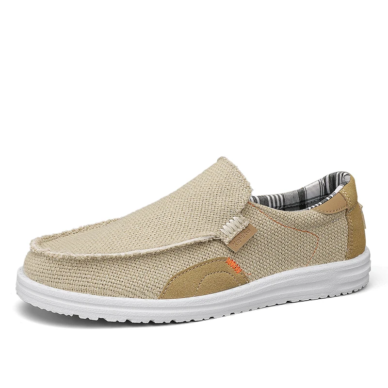 

New Men's Canvas Shoes Breathable Loafers 2023 Slip-on Male Comfortable Outdoor Walking Shoes Original Men's Sneakers Plus Size