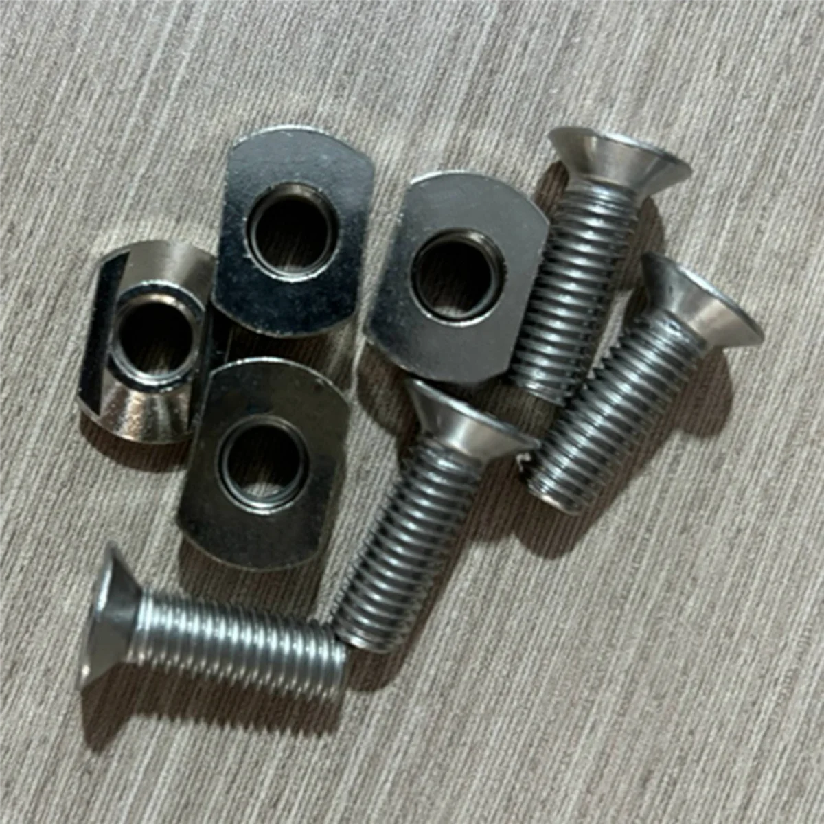 BAAU 8Pcs M8 Hydrofoil Mounting Brass T-Nuts for Surfing All Hydrofoil Tracks Outdoors Surfing Accessories Silver