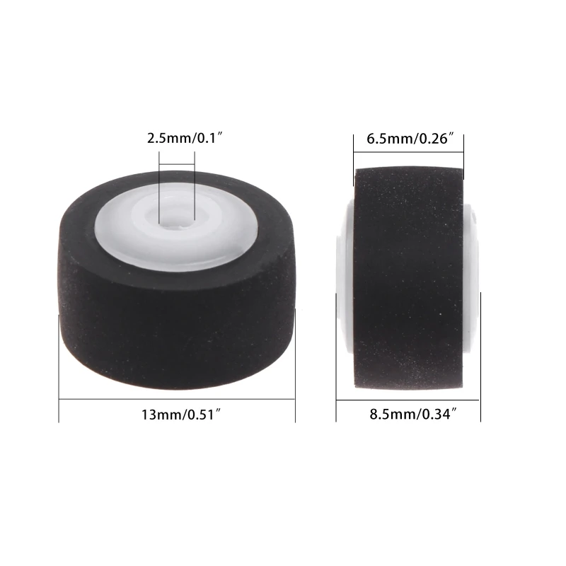 5x13+8.5+2.5mm 워크맨 휠 벨트 풀리 고무 오디오 압력 레코더 카세트 데크 핀치 롤러 테이프 플레이어 N2UB