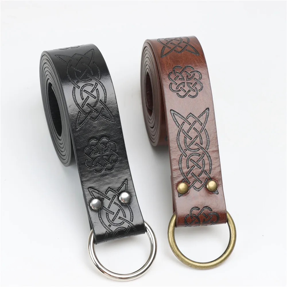 UYEE Vintage Medieval Belt for Women Men PU Leather Retro Punk Waist Belt Renaissance Knight Warrior Cosplay Costume Accessory