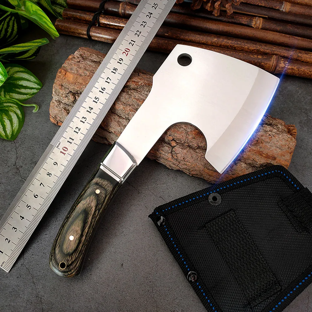 Sharp Meat Cleaver Axe Hand Forged Butcher Boning Knife for Meat Cutting  High Carbon Steel