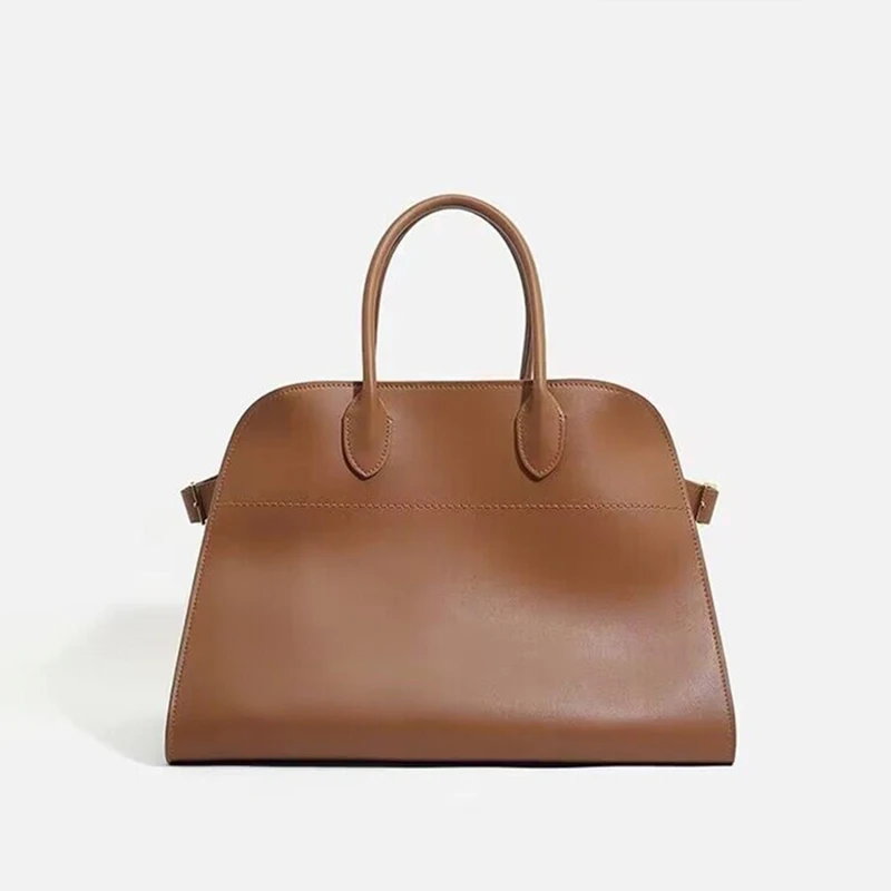 

Genuine Leather The Tote Bag for Women 2024 New Luxury Designer Beach Handbag Fashion Casual Satchel Shopper Purse Shoulder Bag