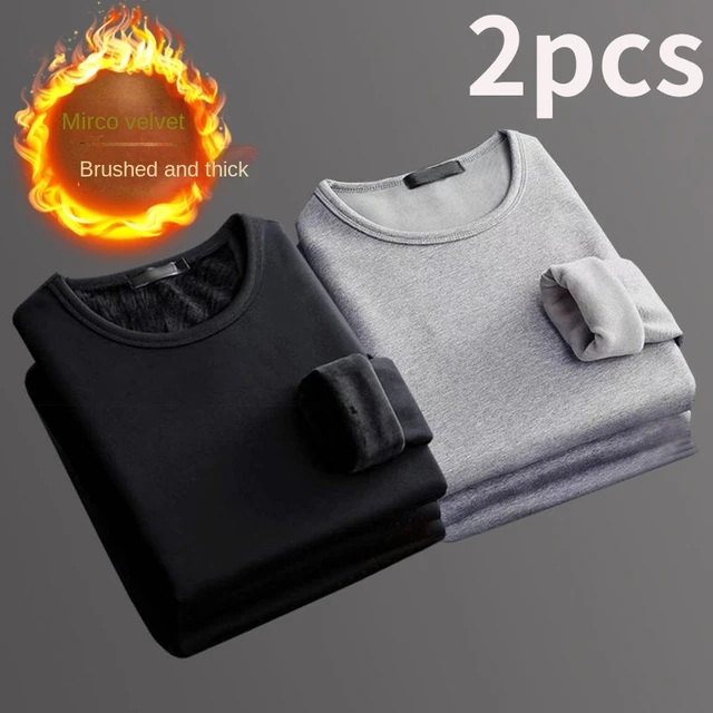 Man Winter Thermal Underwear Set Face Sanding Double Warmth Slim Body and  High Elasticity Comfortable and