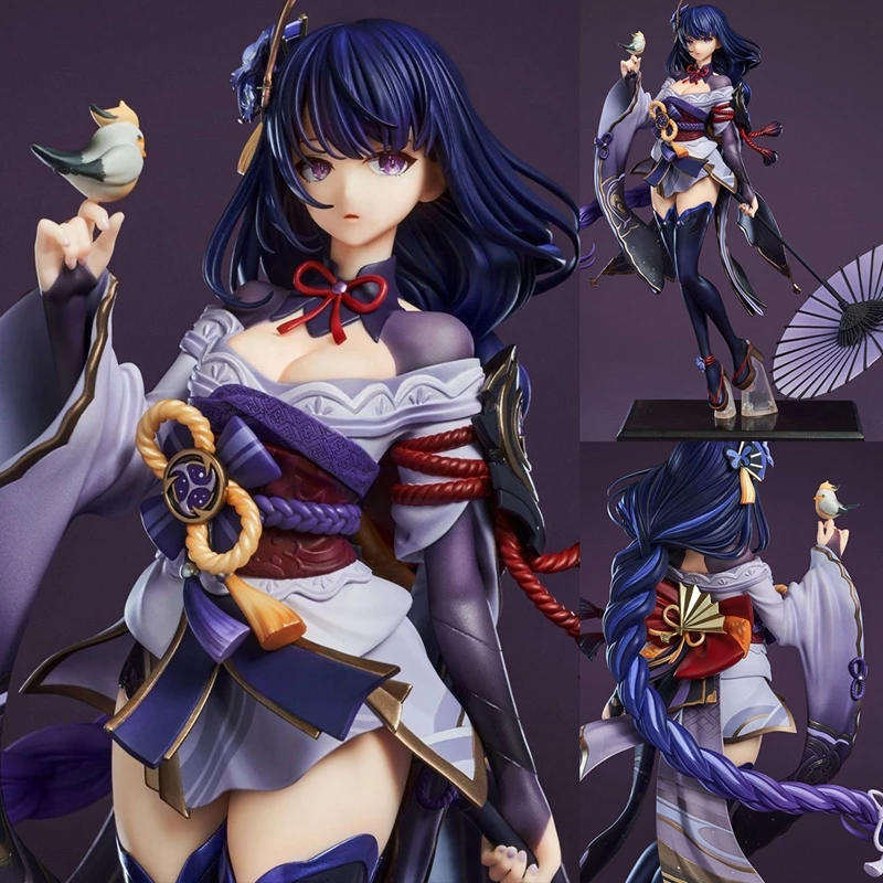 

21cm Genshin Impact Raiden Shogun Figure Original Sexy Anime Thor Garage Kit Static Cartoon Doll Christmas Gift for Friends 2023