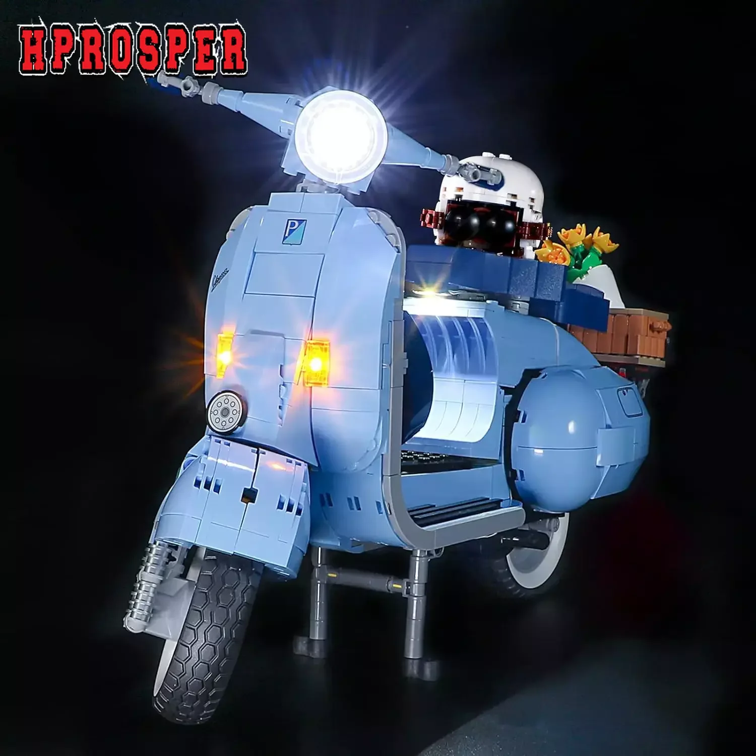 Hprosper Led Light Per 10298 Creator Vespa 125 Lampada Decorativa Con Scatola Batteria (Non Includere Blocchi Lego)