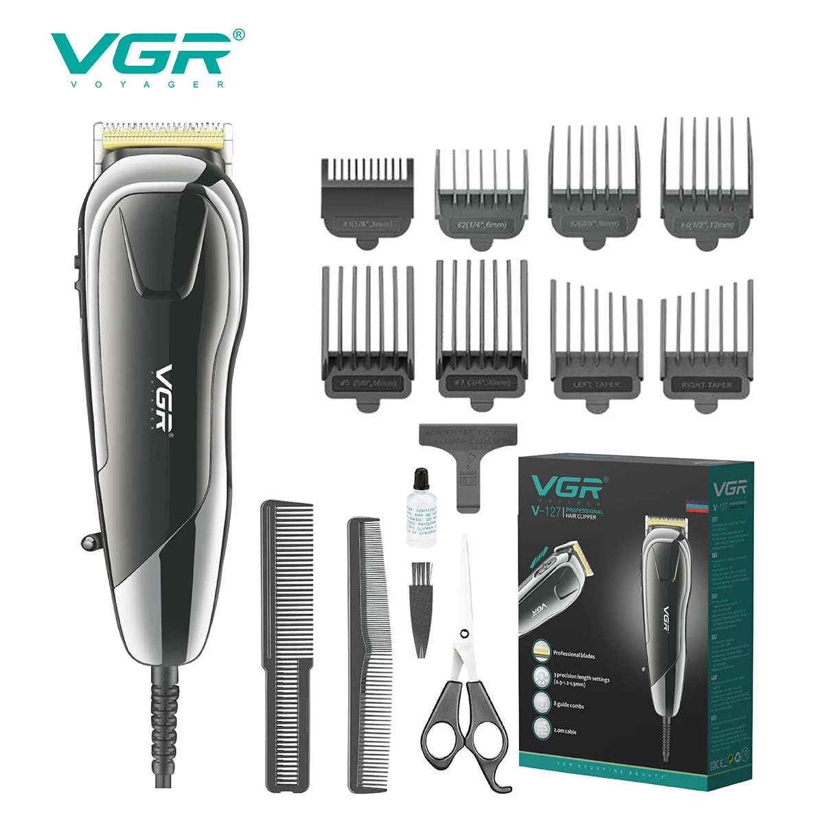 VGR maszynka do włosów profesjonalne ścinanie włosów maszyna do regulowany  trymer do włosów maszynka elektryczna do strzyżenia włosów przewodowy  maszynka do strzyżenia dla mężczyzn V 127| | - AliExpress