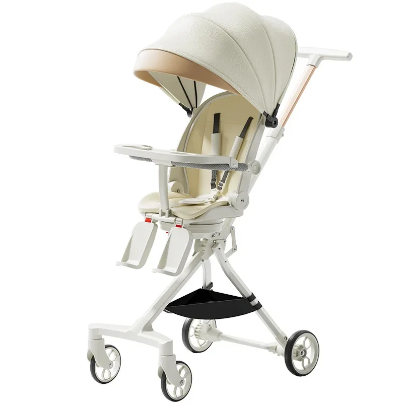 Children's Four-wheeled Trolley Portable Folding Two-way Trolley 1- 3 Years Old Children High Landscape