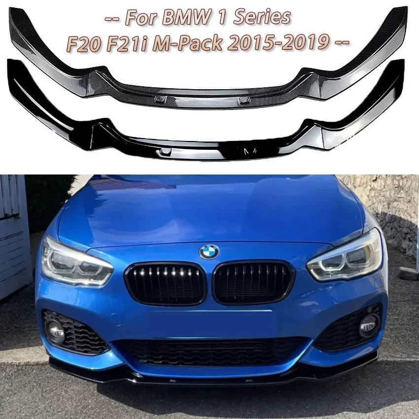 Per Bmw Serie 1 F20 F21 118I 120I 120D M135I M140I M-Pack 2015-2019 Maxton Style Paraurti Anteriore Lip Splitter Spoiler Body Kit Nuovo
