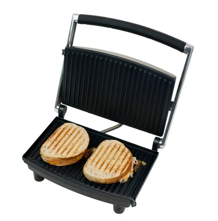 

Panini Press Grill and Gourmet Sandwich Maker for Healthy Cooking by Chef Buddy