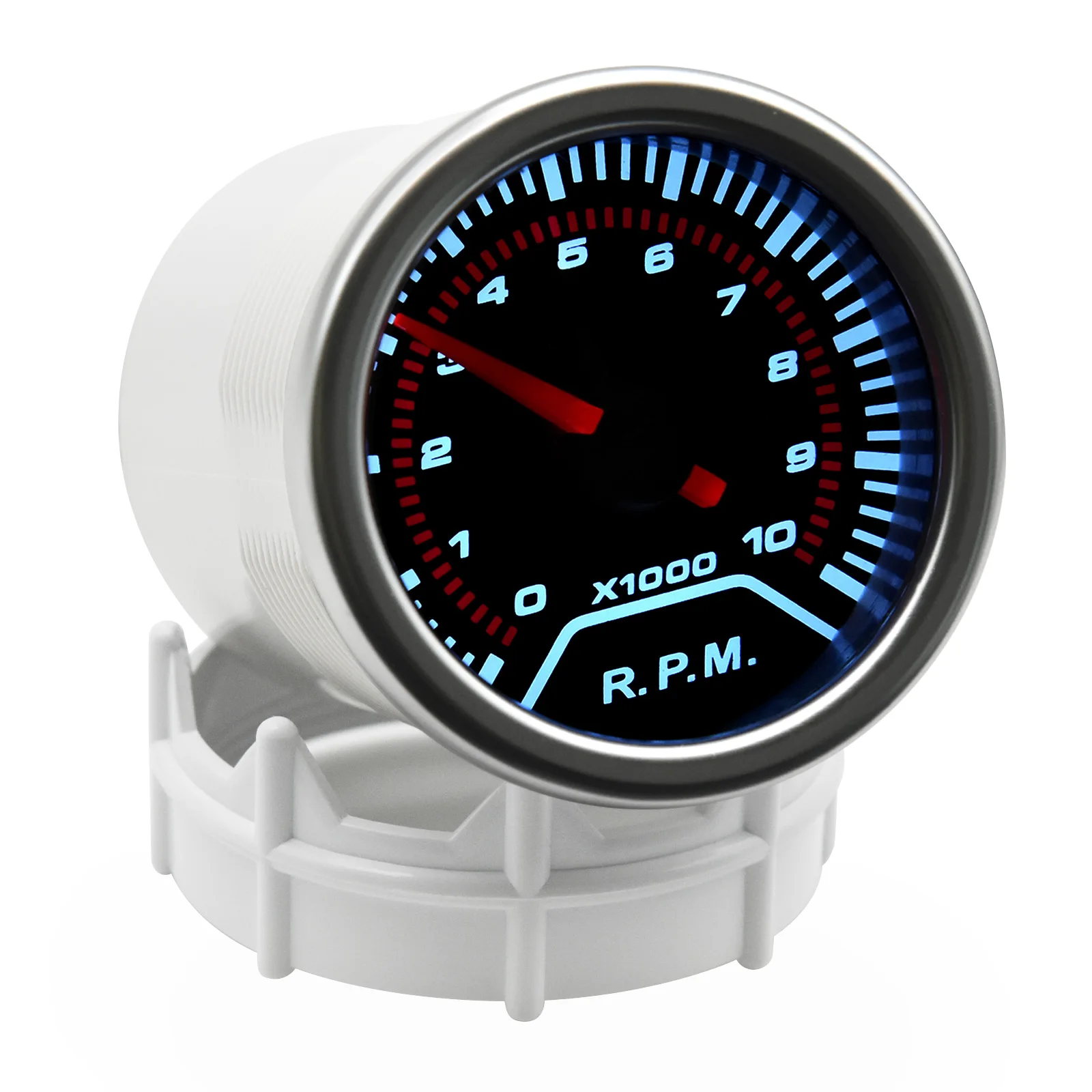0-1000RPM Tachometer Pointer Smoked Face 2" 52mm Auto Car Gauge RPM Tacho Meter for 1-8 Cylinder Gasoline Car 12V Gauge Holder tachometer gauge engine tachometer tachometer meter