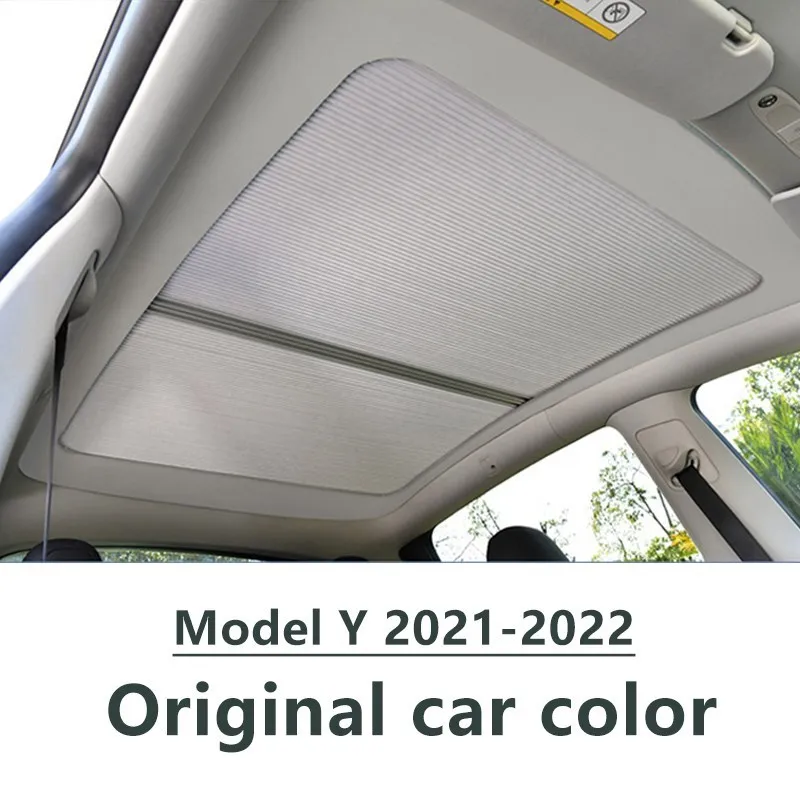 2PCS For Tesla Model 3/Y Sunroof Sunshade Curtains Car Roof Heat Insulation Electrostatic  Adsorption Skylight Sunscreen - AliExpress