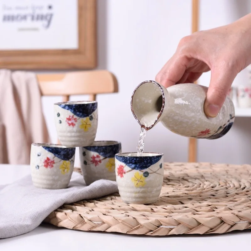 Description Picture 2 of item50ml Japanese-style Ceramic Antique White Wine Cup Sake Set Home Retro Coffee Cup Wine Pot Shochu Classical Cup