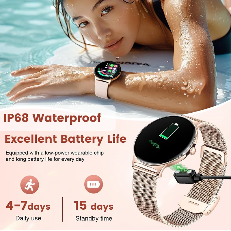 LIGE New Smart Watch Blood Oxygen Health Monitor Bluetooth Call Sports Fitness Smart Watches Waterproof Smartwatch for Men Women