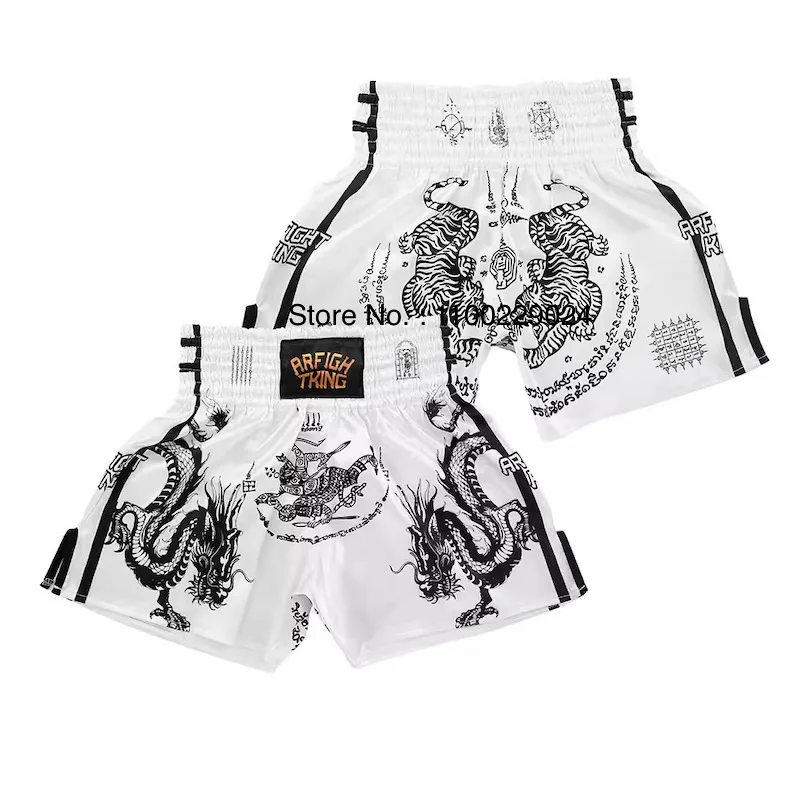 MMA Shorts Muay Thai Shorts Tiger Dragon Boxing Short Gym Combat Martial Arts Clothing Men Women Kids Training Grappling Kickboxing Pants