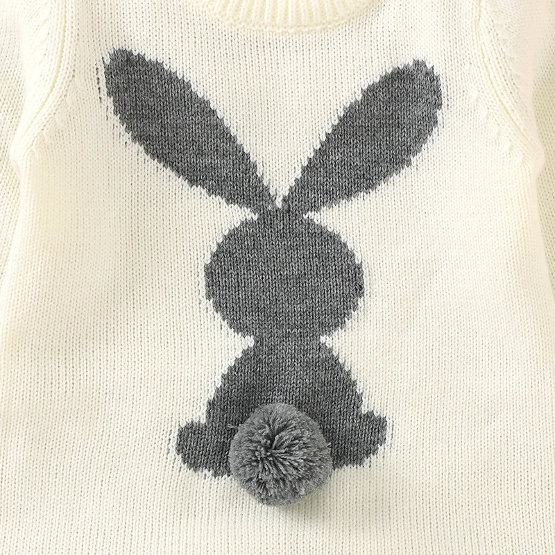 Spring Baby Rompers Long Sleeve Rabbit Knit Newborn Boy Girl Easter Jumpsuits Playsuits One Piece Infant Unisex Overalls Clothes