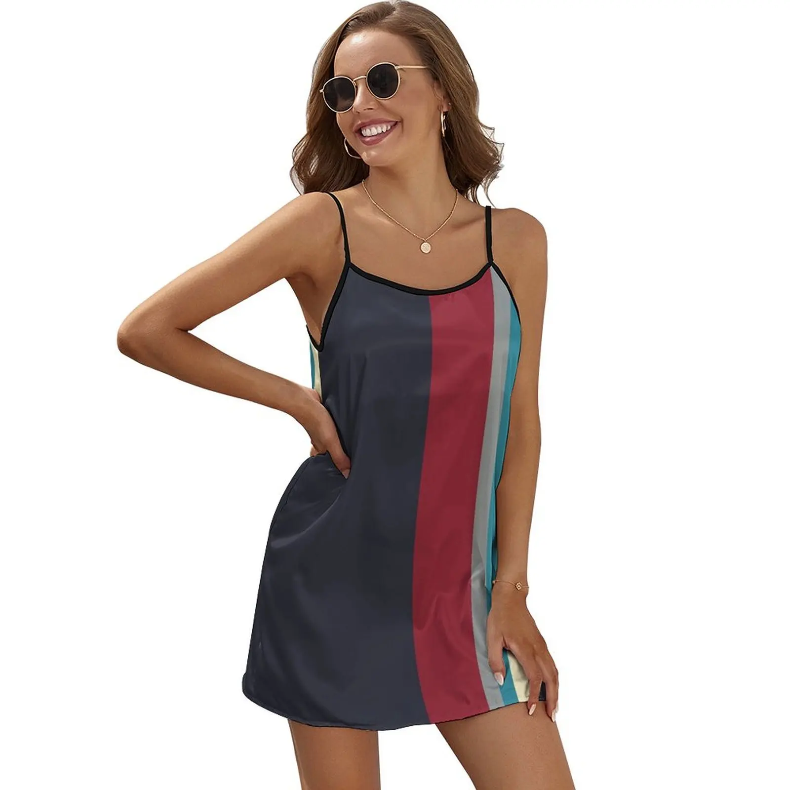 

Mod stripes Sleeveless Dress Women's evening dress Dresses gala