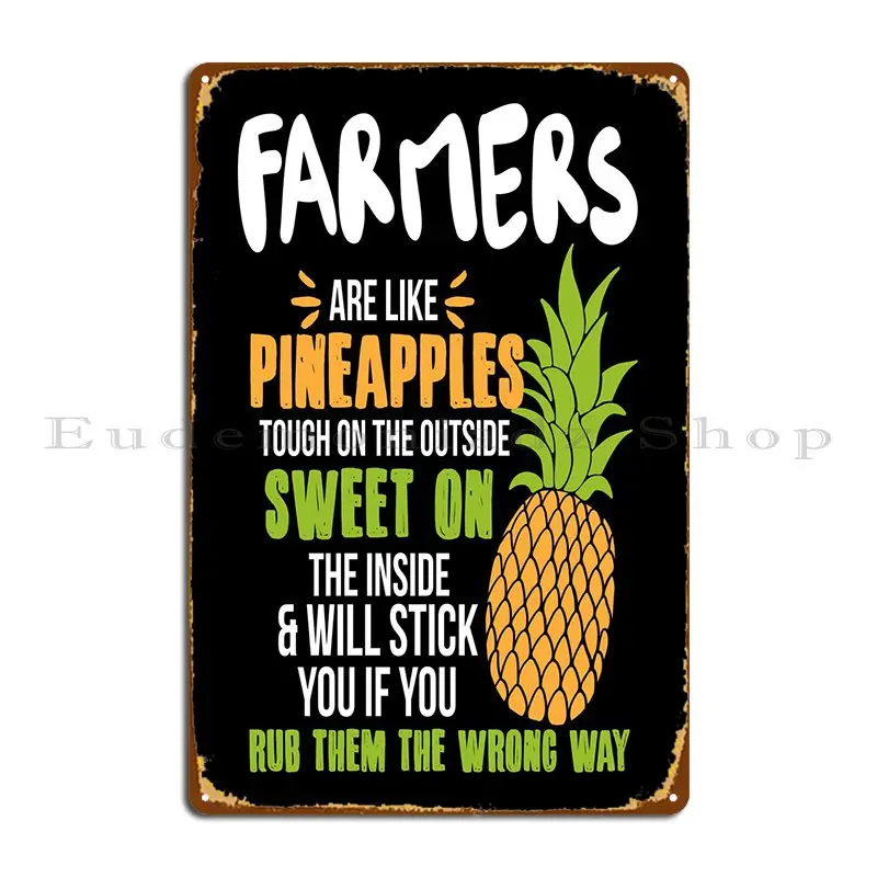 

Farmers Pineapples Metal Plaque Cinema Living Room Customize Garage Painting Tin Sign Poster