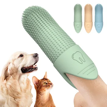 Dogs & Cats 360° Silicone Finger Toothbrush – Food Grade Pet Dental Cleaning Brush 1