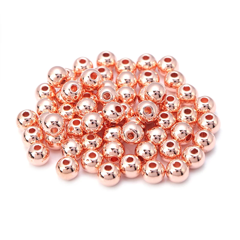 Bulk Set of Gold Round CCB Ball Beads for DIY Crafts and Handmade Decorations