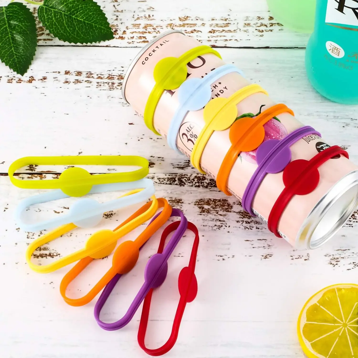 Wine Labels 24pcs Glasses Drinking Marker Set Food Grade Silicone Mark Silicone Glass Markers for Bar Parties Rings