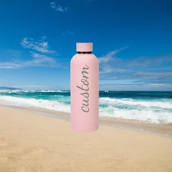 Customized Insulated Water Bottle with Personalized Engraving - Ideal Travel Gift - 0.5L (Pink)