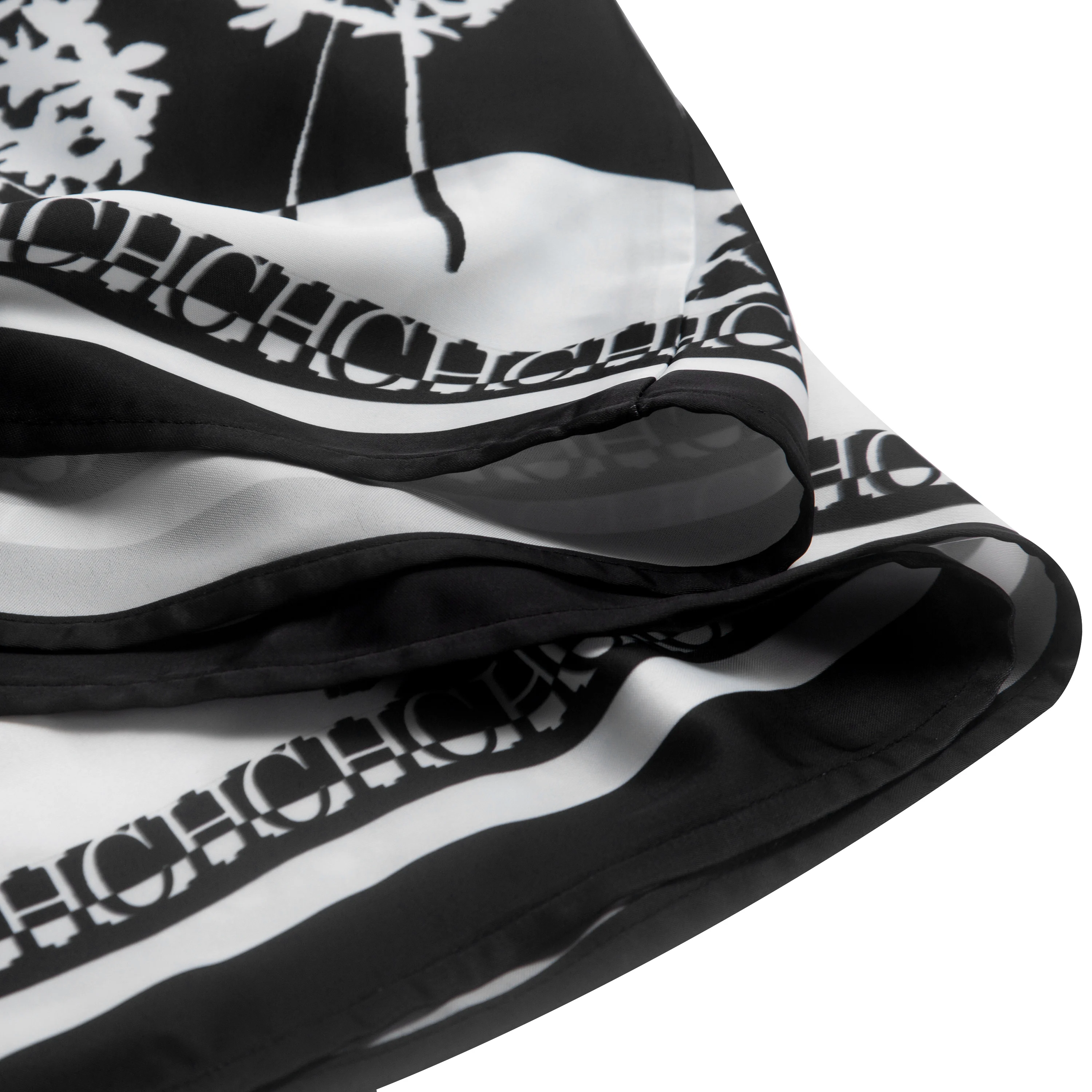 فستان CHCH طويل أسود مطبوع