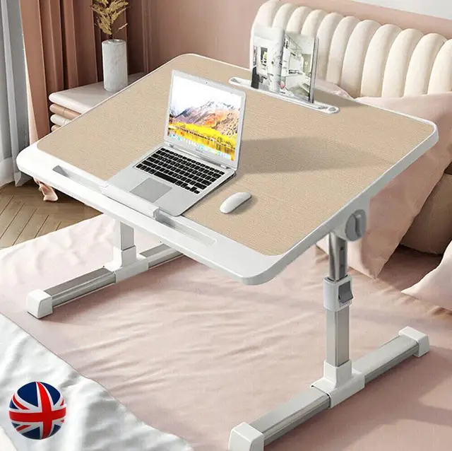 Folding Laptop Table Bed Tray Sofa Lap Desk Notebook Stand Adjustable Height NEW