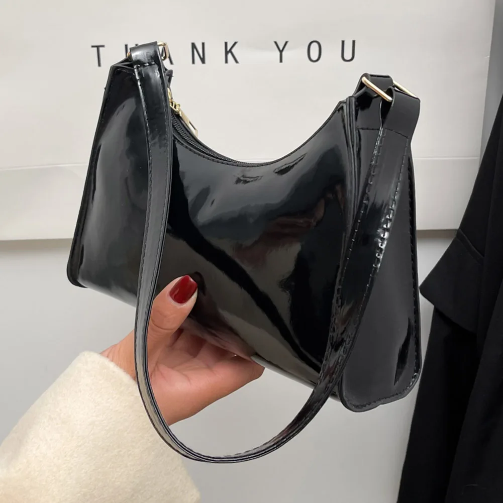 

Women Handbags PU Leather Women Shopping Bag Fashion Solid Color Portable Exquisite Casual Simple Bright Face for Weekend Travel