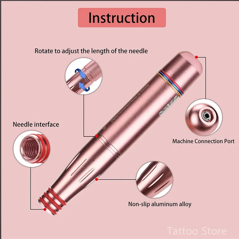 Korea Professional Tattoo Machine Permanent Makeup Pen Set Eyebrow Lip Eyeliner Beauty Art with Needles