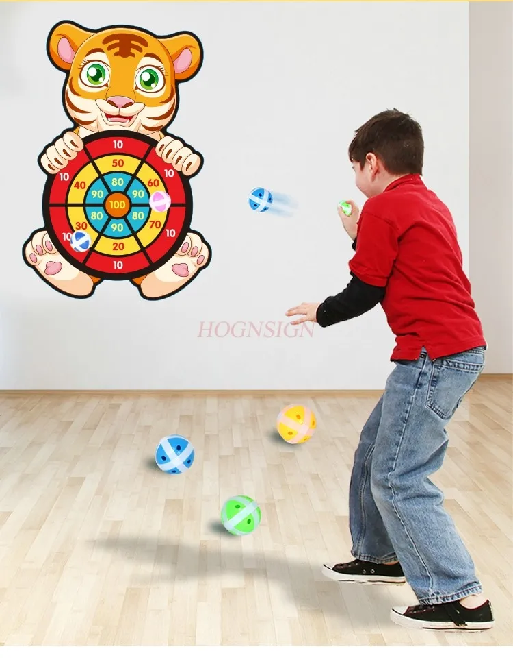 

Children's Dart Plate Sticky Ball Parent-child Interaction Sticky Target Ball Toys Throwing and Receiving Ball Baby Sticky