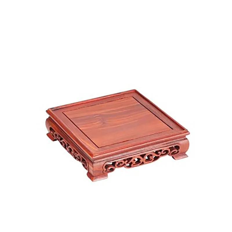 Red Sandalwood Carvings, Crafts, Ornaments, Wooden Pallet, Jade Handles, Purple Clay Pot Seals, Square Mahogany Base