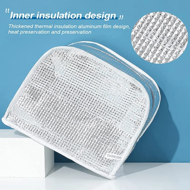 Portable Insulated Lunch Bag Office Reusable Lunch Bags For Women Men Waterproof Cooler Lunchbox Durable Thermal Insulation Bag