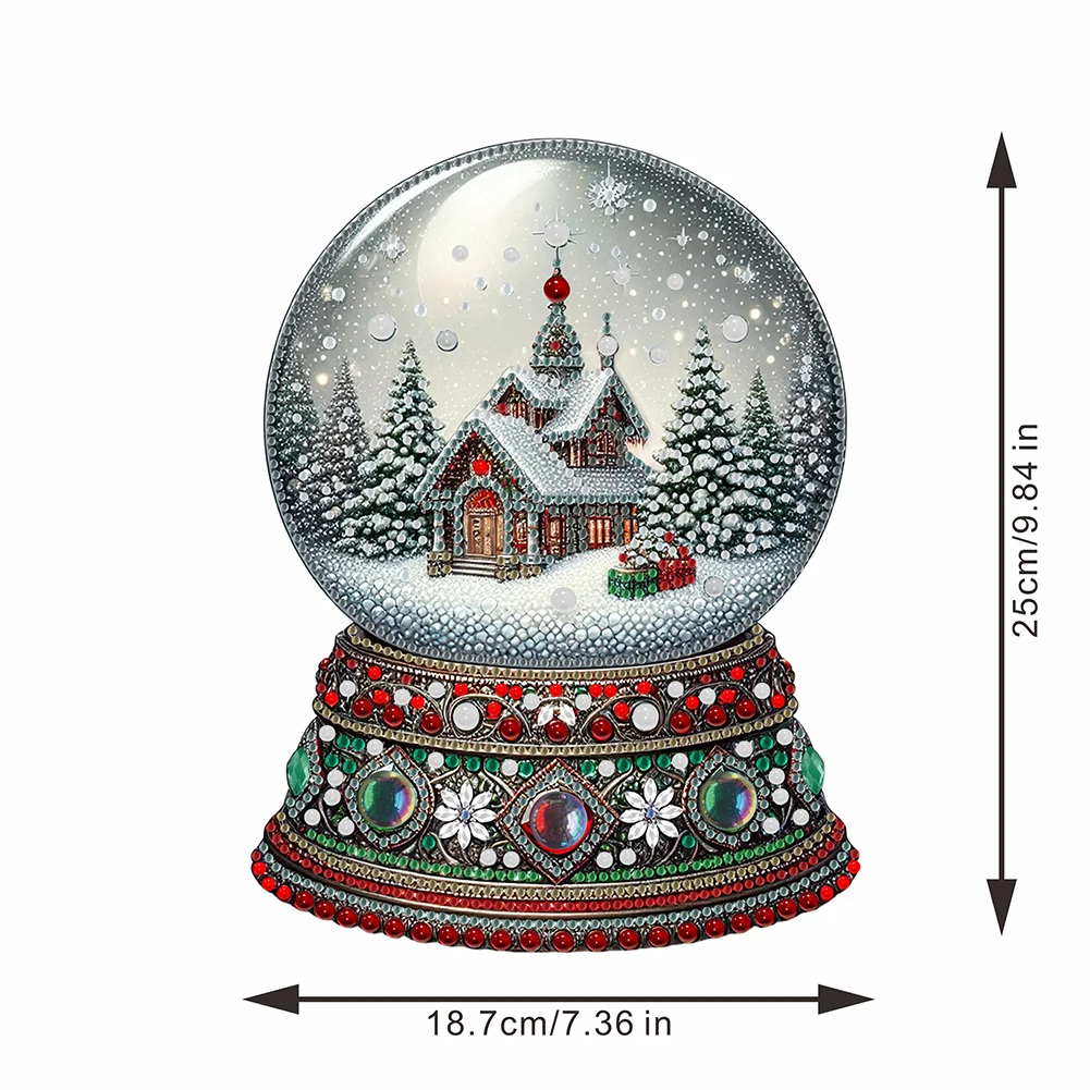 Christmas Diamond Painting Tabletop Ornaments Kit 5D DIY Diamond Art Tabletop Decorations for Home Office Desktop Decor