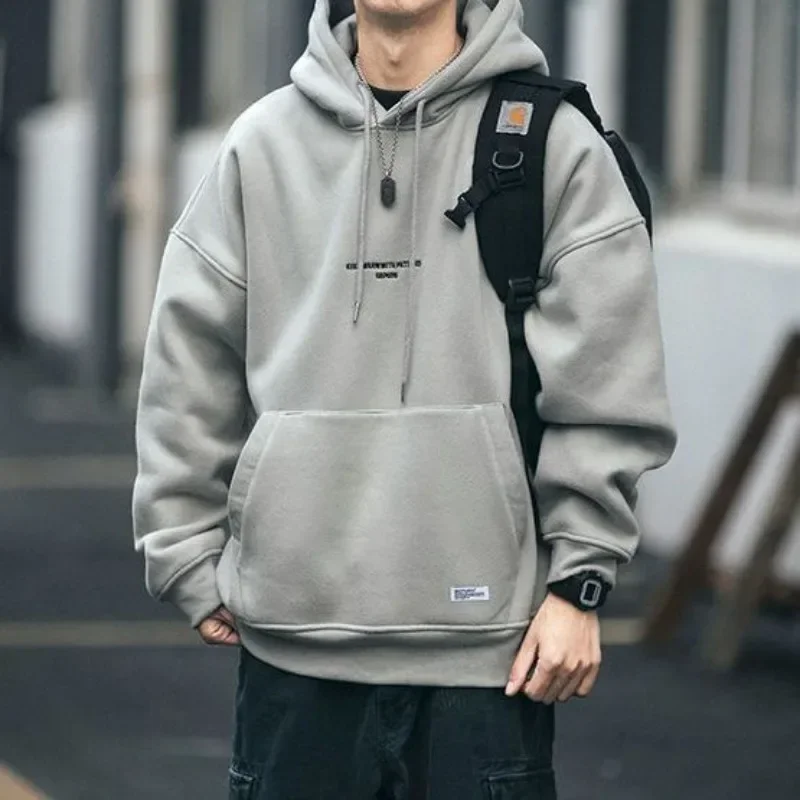 Sweatshirt for Men Print Hooded No Logo Male Clothes Y2k