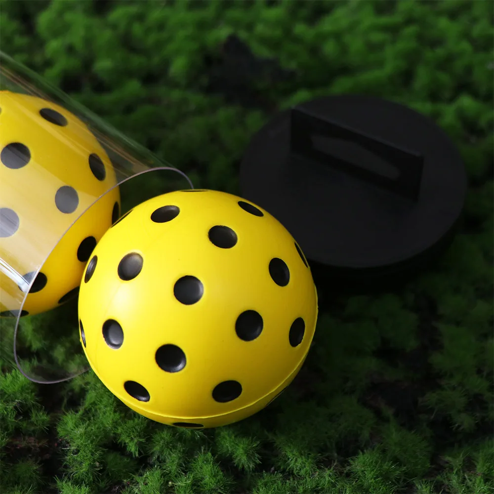 74mm Foam Pickleballs Practice Balls Low Decibel Damping Silent Pickleball Balls High Elasticity Lightweight Exact Real Ball