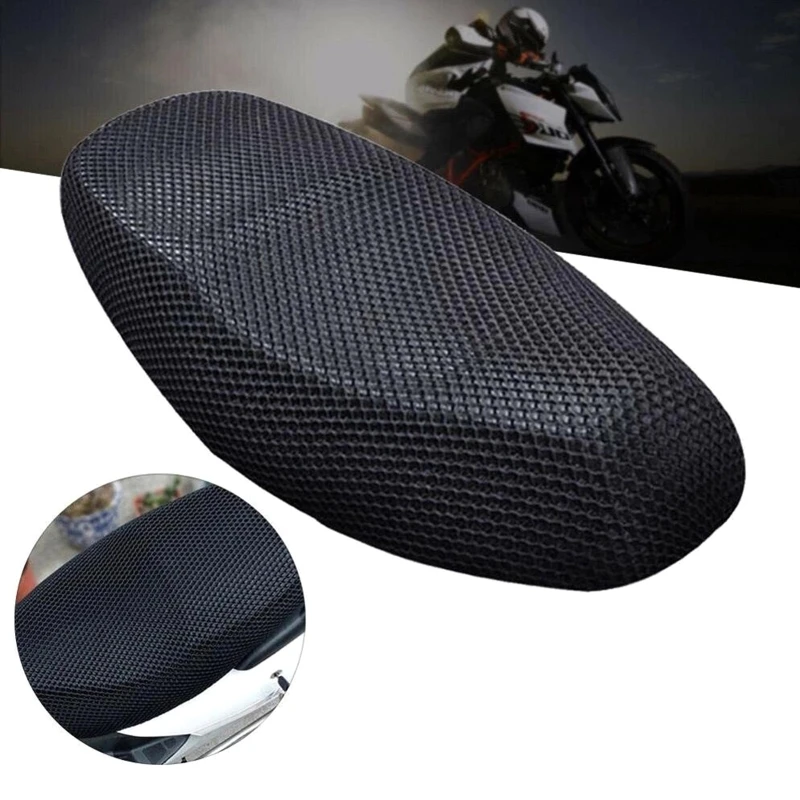 124B Breathable Summer Cool 3D Mesh Motorcycle Moped Motorbike Scooter Seat Covers Cushion Anti-Slip Cover Heat Insulation breathable summer motorcycle cushion seat cover cushion moped motorbike scooter seat covers cushion anti slip cover grid