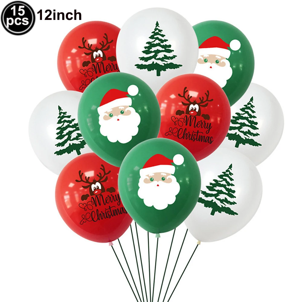 thumbnail image 1 of Globos navideños de Papá Noel, muñeco de nieve, alce, árbol de Navidad, decoraciones inflables para fiestas navideñas, decoración para fiestas en el hogar, 1 of 5