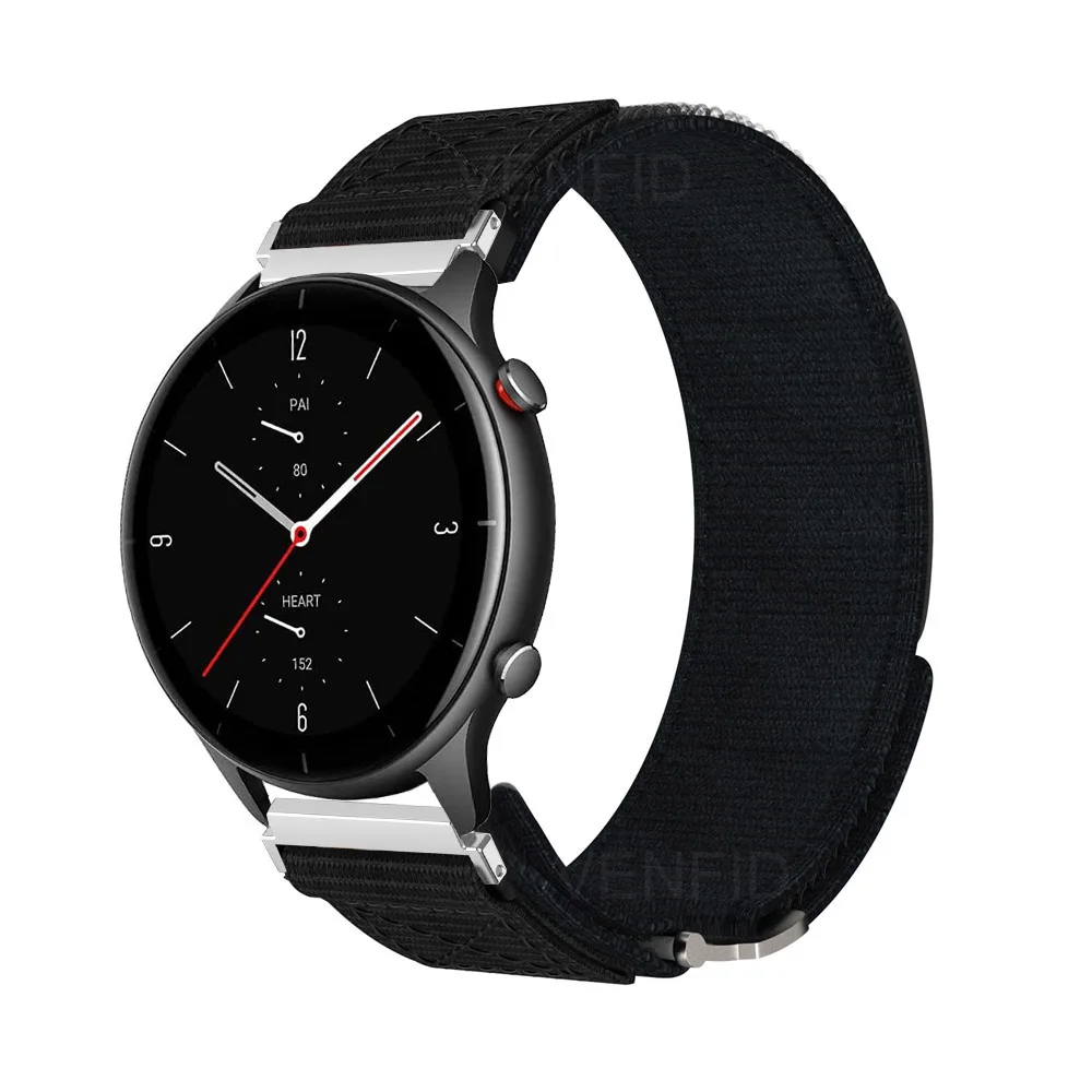 

Ремешок нейлоновый 22 мм для Huami Amazfit GTR 4 3 Pro 2 2e, мягкий спортивный мужской и женский браслет для часов, ремешок для GTR 47 мм Pace Stratos