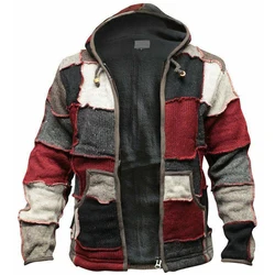 2024 Retro Splicing New Winter Sweatshirt Comfy Pure Zip Up Hoodies Hip Hop Hoodie For Men Classic Hoody Tops Streetwear Y2k